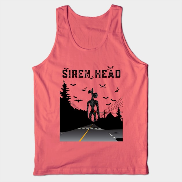 Siren Head Wandering the City Tank Top by Souls.Print